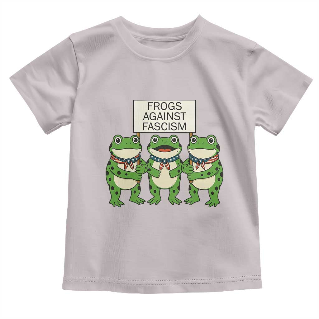 Frogs Against Fascism Toddler T Shirt Funny Portland Meme Humor Gift TS12 Ice Gray Print Your Wear