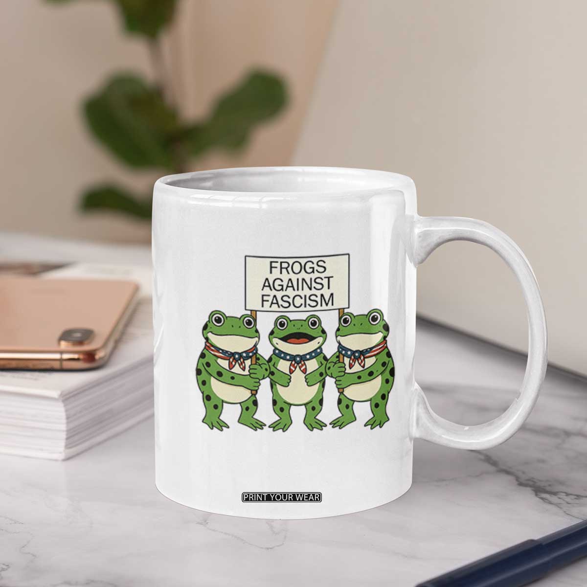 Frogs Against Fascism Coffee Mug Funny Portland Meme Humor Gift TS12 Print Your Wear