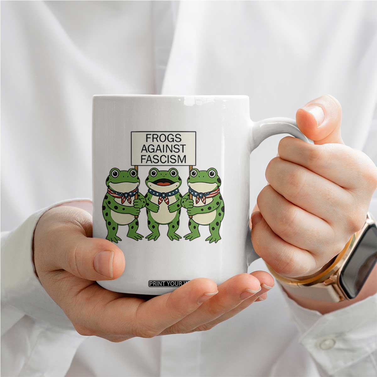 Frogs Against Fascism Coffee Mug Funny Portland Meme Humor Gift TS12 Print Your Wear
