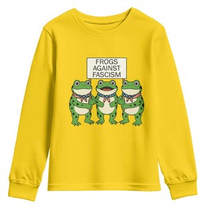 Frogs Against Fascism Youth Sweatshirt Funny Portland Meme Humor Gift TS12 Daisy Print Your Wear