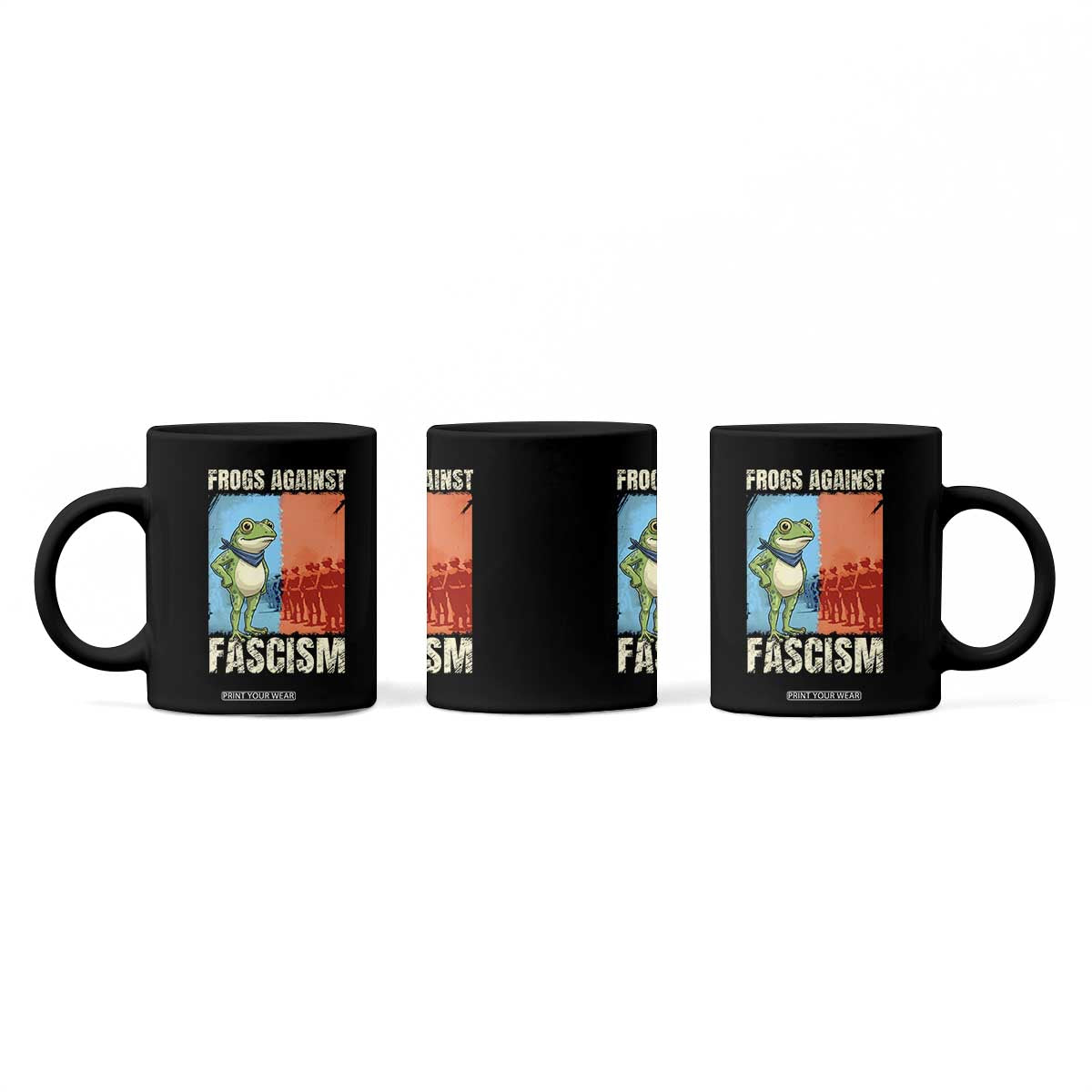 Frogs Against Fascism Coffee Mug Portland Protest Vintage Meme Gift TS12 Print Your Wear