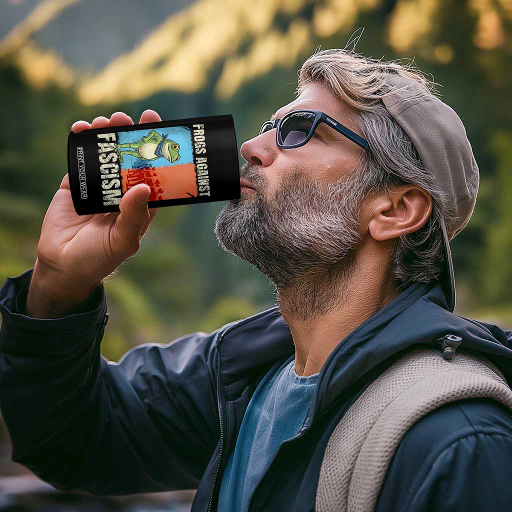 Frogs Against Fascism 4 in 1 Can Cooler Tumbler Portland Protest Vintage Meme Gift TS12 Print Your Wear