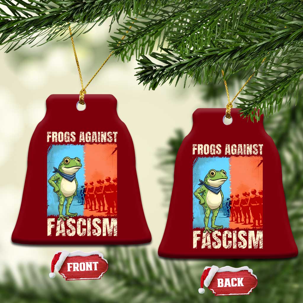 Frogs Against Fascism Ceramic Ornament Portland Protest Vintage Meme Gift TS12 Print Your Wear