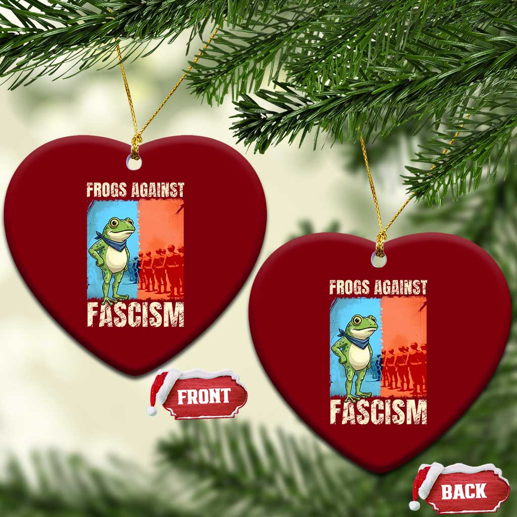Frogs Against Fascism Ceramic Ornament Portland Protest Vintage Meme Gift TS12 Print Your Wear