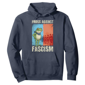 Frogs Against Fascism Hoodie Portland Protest Vintage Meme Gift TS12 Navy Print Your Wear