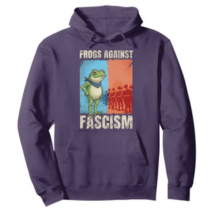 Frogs Against Fascism Hoodie Portland Protest Vintage Meme Gift TS12 Purple Print Your Wear