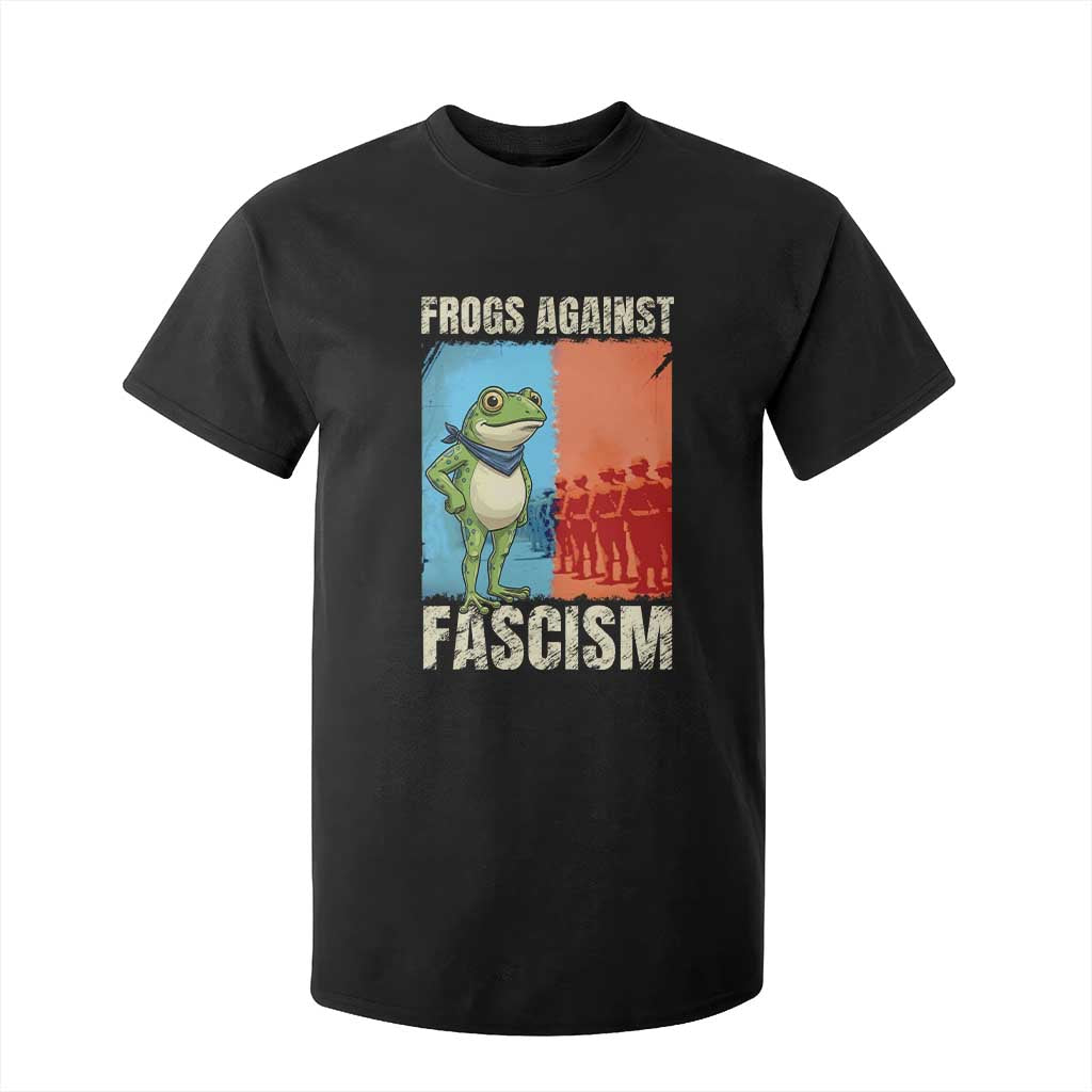 Frogs Against Fascism T Shirt For Kid Portland Protest Vintage Meme Gift - Print Your Wear