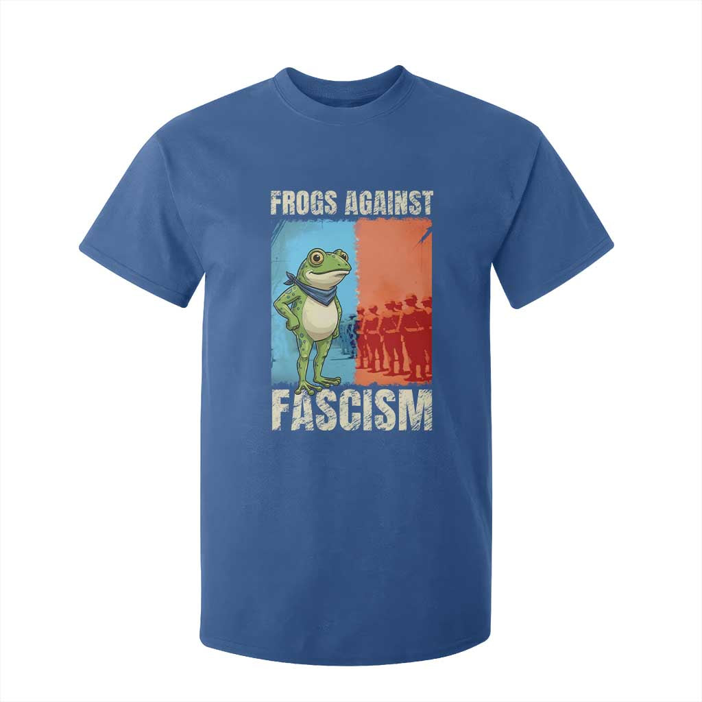 Frogs Against Fascism T Shirt For Kid Portland Protest Vintage Meme Gift TS12 Royal Blue Print Your Wear