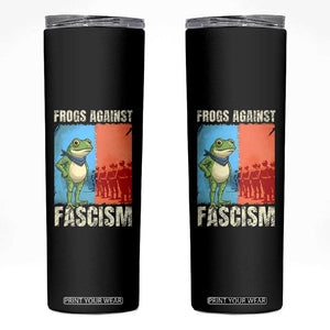 Frogs Against Fascism Skinny Tumbler Portland Protest Vintage Meme Gift TS12 Black Print Your Wear