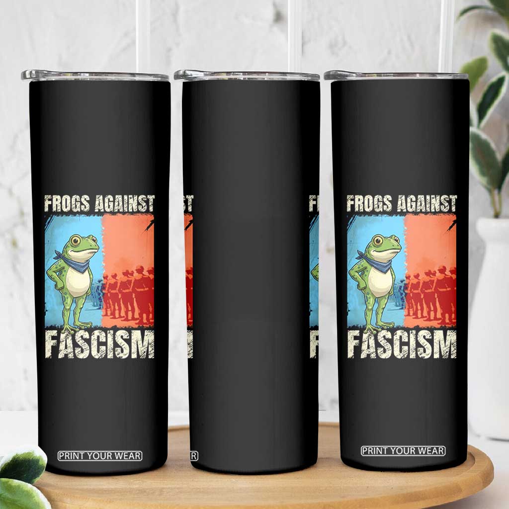 Frogs Against Fascism Skinny Tumbler Portland Protest Vintage Meme Gift TS12 Print Your Wear