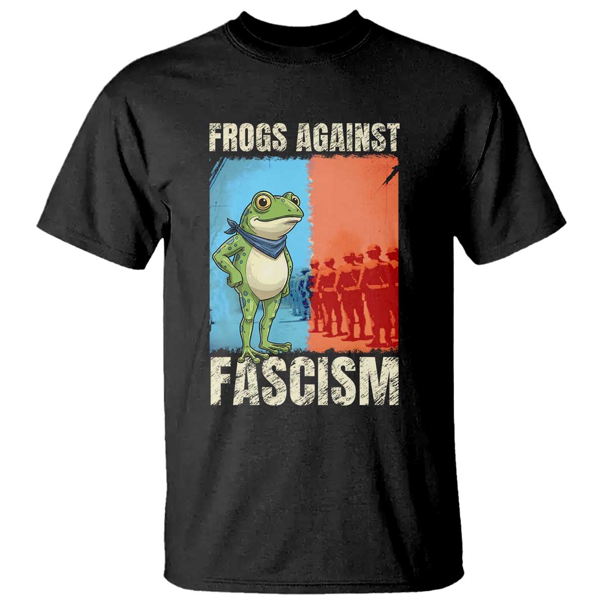 Frogs Against Fascism T Shirt Portland Protest Vintage Meme Gift - Print Your Wear
