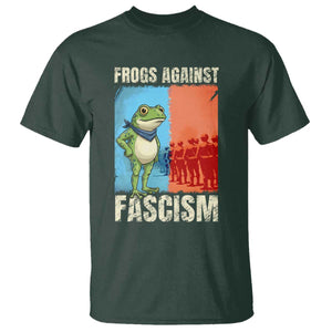 Frogs Against Fascism T Shirt Portland Protest Vintage Meme Gift TS12 Dark Forest Green Print Your Wear
