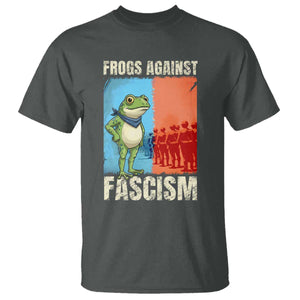 Frogs Against Fascism T Shirt Portland Protest Vintage Meme Gift TS12 Dark Heather Print Your Wear