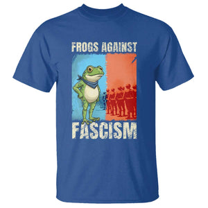 Frogs Against Fascism T Shirt Portland Protest Vintage Meme Gift TS12 Royal Blue Print Your Wear