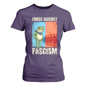 Frogs Against Fascism T Shirt For Women Portland Protest Vintage Meme Gift TS12 Purple Print Your Wear
