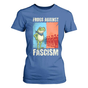 Frogs Against Fascism T Shirt For Women Portland Protest Vintage Meme Gift TS12 Royal Blue Print Your Wear