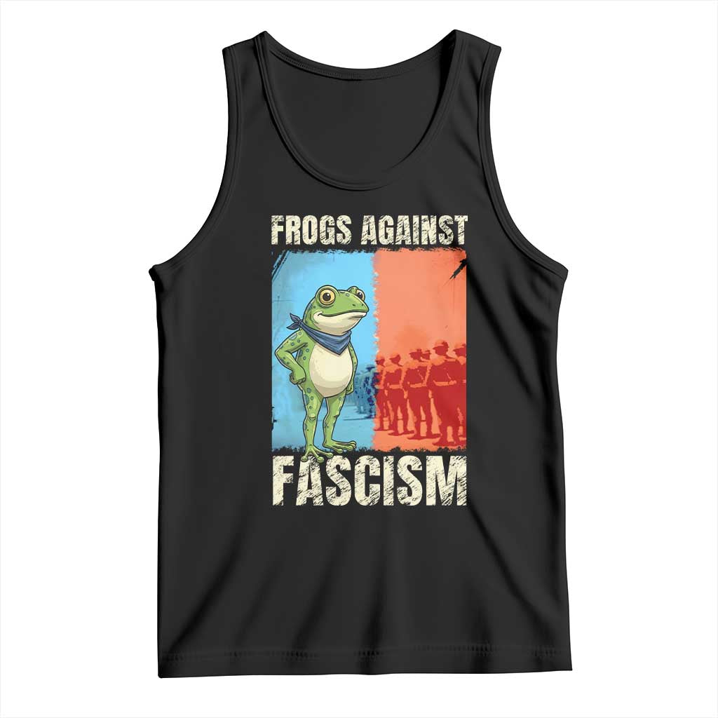 Frogs Against Fascism Tank Top Portland Protest Vintage Meme Gift TS12 Black Print Your Wear