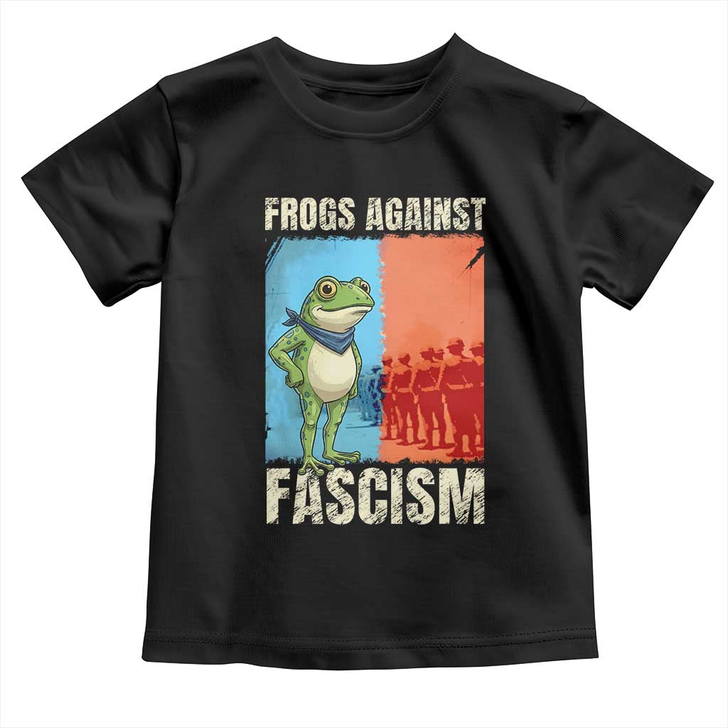 Frogs Against Fascism Toddler T Shirt Portland Protest Vintage Meme Gift TS12 Black Print Your Wear