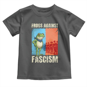 Frogs Against Fascism Toddler T Shirt Portland Protest Vintage Meme Gift TS12 Dark Heather Print Your Wear