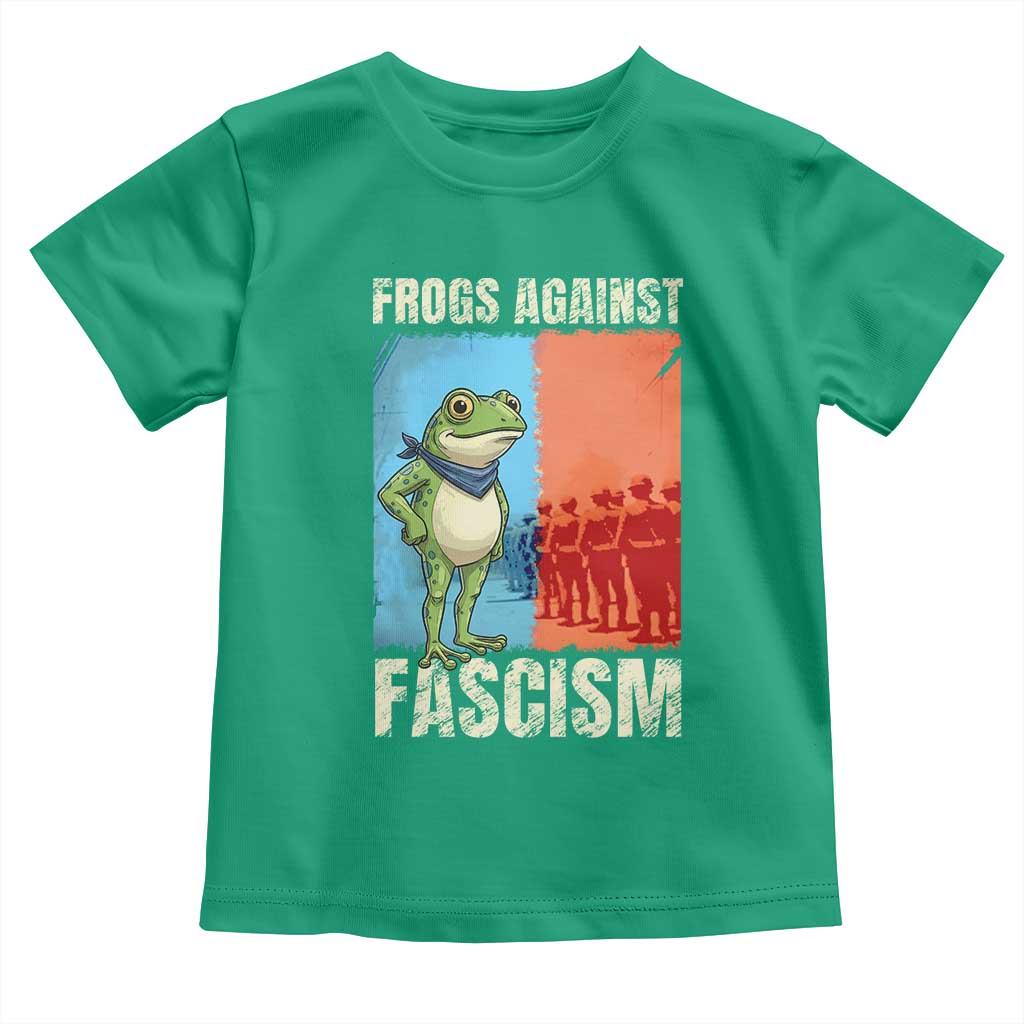 Frogs Against Fascism Toddler T Shirt Portland Protest Vintage Meme Gift TS12 Irish Green Print Your Wear