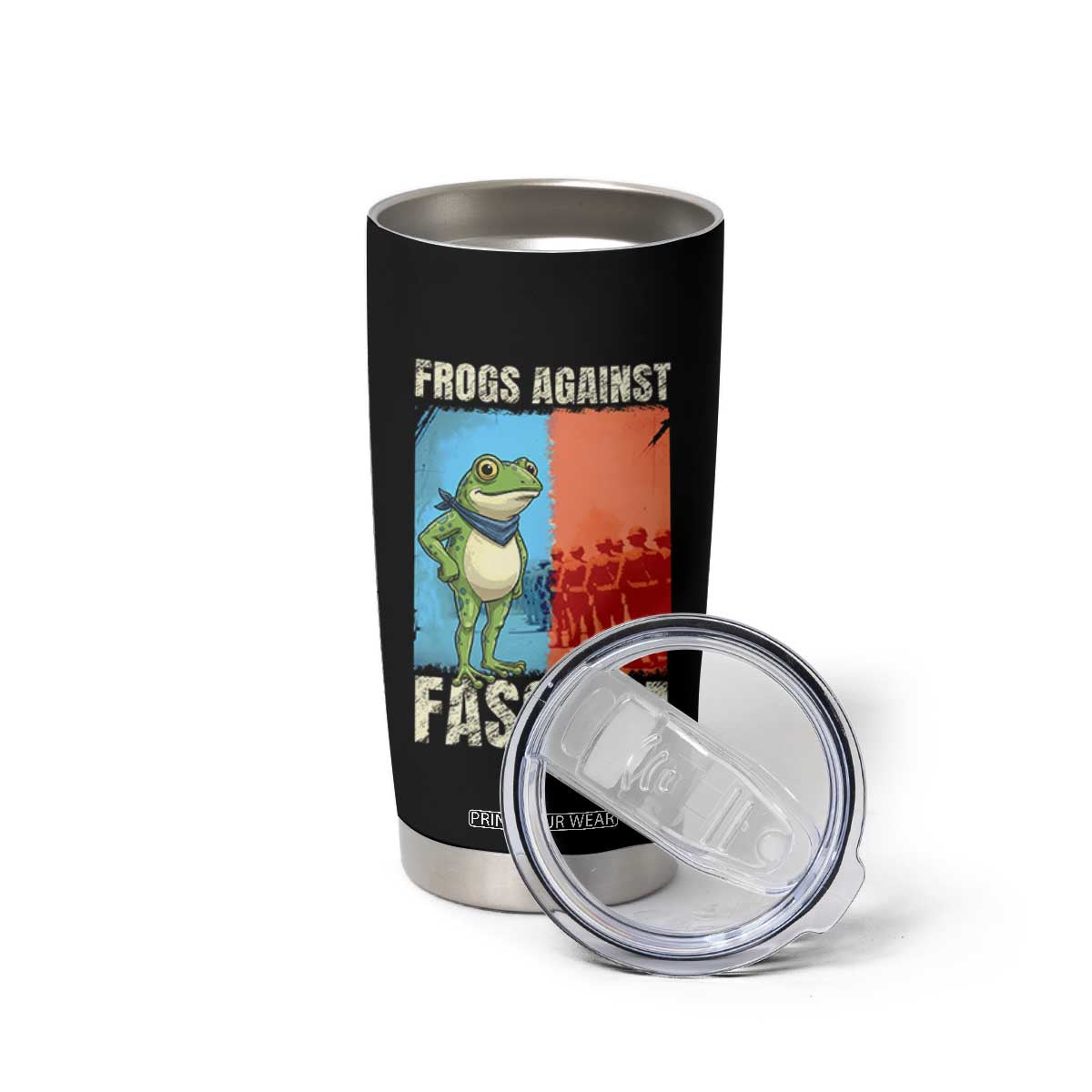 Frogs Against Fascism Tumbler Cup Portland Protest Vintage Meme Gift TS12 Print Your Wear