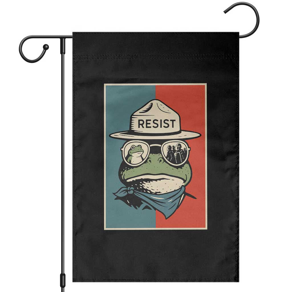 Resist Frog Meme Garden Flag Portland Vintage Aesthetic Gift - Print Your Wear