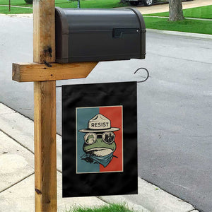 Resist Frog Meme Garden Flag Portland Vintage Aesthetic Gift - Print Your Wear