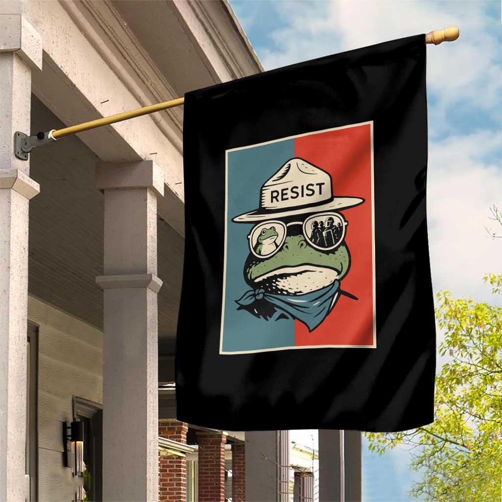 Resist Frog Meme Garden Flag Portland Vintage Aesthetic Gift TS12 Print Your Wear