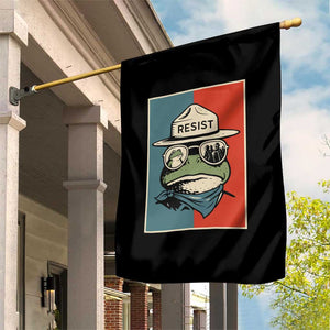 Resist Frog Meme Garden Flag Portland Vintage Aesthetic Gift - Print Your Wear