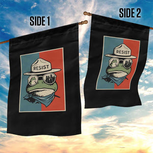 Resist Frog Meme Garden Flag Portland Vintage Aesthetic Gift - Print Your Wear