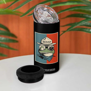 Resist Frog Meme 4 in 1 Can Cooler Tumbler Portland Vintage Aesthetic Gift TS12 Print Your Wear