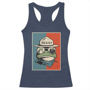 Resist Frog Meme Racerback Tank Top Portland Vintage Aesthetic Gift - Print Your Wear