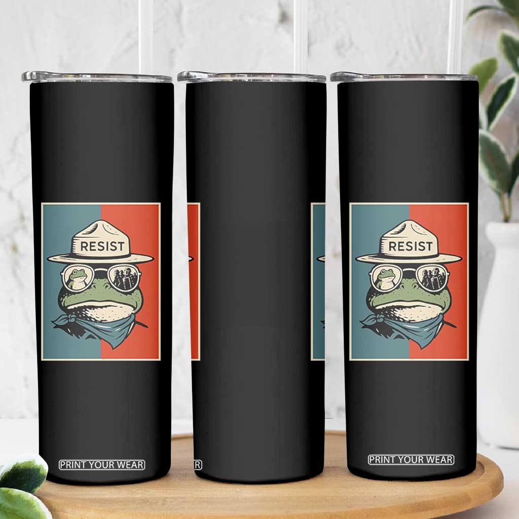 Resist Frog Meme Skinny Tumbler Portland Vintage Aesthetic Gift - Print Your Wear