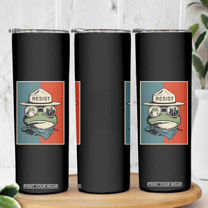 Resist Frog Meme Skinny Tumbler Portland Vintage Aesthetic Gift - Print Your Wear