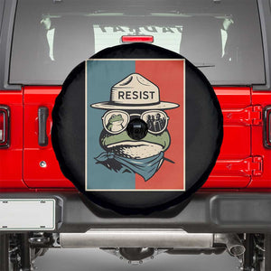 Resist Frog Meme Spare Tire Cover Portland Vintage Aesthetic Gift - Print Your Wear