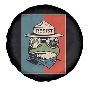 Resist Frog Meme Spare Tire Cover Portland Vintage Aesthetic Gift - Print Your Wear