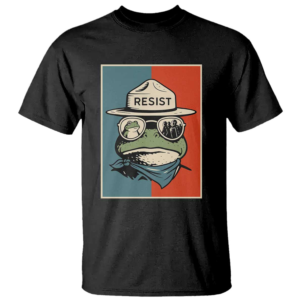 Resist Frog Meme T Shirt Portland Vintage Aesthetic Gift TS12 Black Print Your Wear