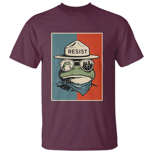 Resist Frog Meme T Shirt Portland Vintage Aesthetic Gift TS12 Maroon Print Your Wear