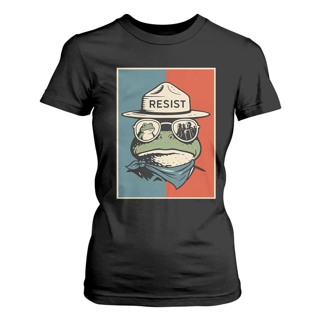 Resist Frog Meme T Shirt For Women Portland Vintage Aesthetic Gift - Print Your Wear