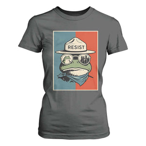Resist Frog Meme T Shirt For Women Portland Vintage Aesthetic Gift TS12 Dark Heather Print Your Wear