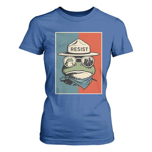 Resist Frog Meme T Shirt For Women Portland Vintage Aesthetic Gift TS12 Royal Blue Print Your Wear