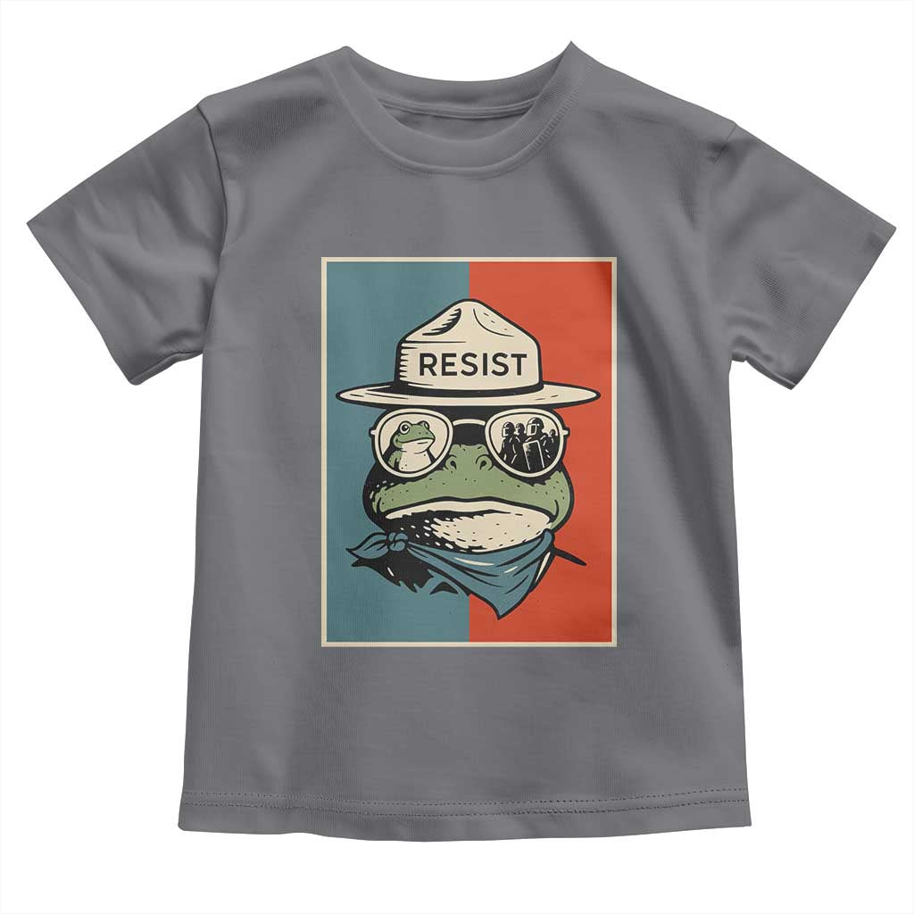 Resist Frog Meme Toddler T Shirt Portland Vintage Aesthetic Gift TS12 Charcoal Print Your Wear