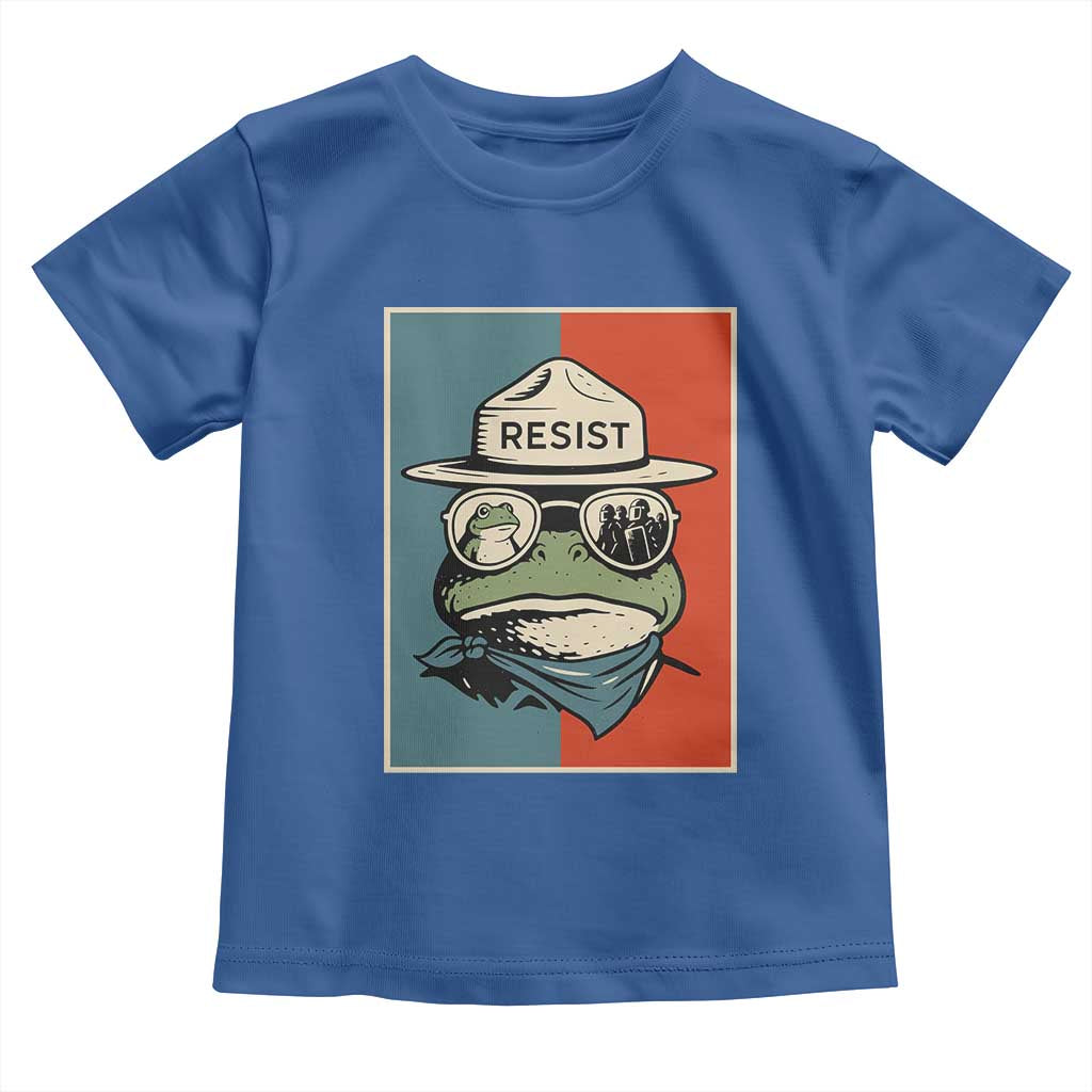 Resist Frog Meme Toddler T Shirt Portland Vintage Aesthetic Gift TS12 Royal Blue Print Your Wear
