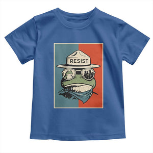 Resist Frog Meme Toddler T Shirt Portland Vintage Aesthetic Gift TS12 Royal Blue Print Your Wear