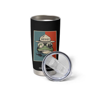 Resist Frog Meme Tumbler Cup Portland Vintage Aesthetic Gift - Print Your Wear