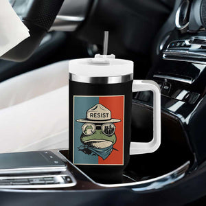 Resist Frog Meme Tumbler With Handle Portland Vintage Aesthetic Gift TS12 Print Your Wear