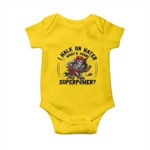 I Walk On Water Whats Your Superpower Baby Onesie Skeleton Hockey Dark Humor Gift TS12 Daisy Print Your Wear