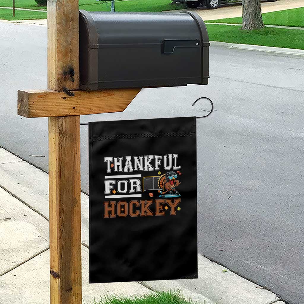 Thankful For Hockey Garden Flag Funny Thanksgiving Ice Hockey Gift TS12 Print Your Wear