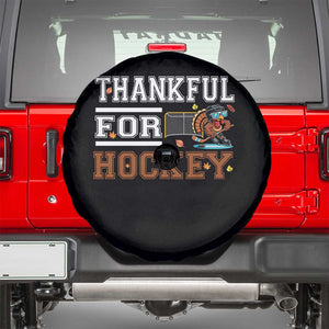 Thankful For Hockey Spare Tire Cover Funny Thanksgiving Ice Hockey Gift TS12 Black Print Your Wear