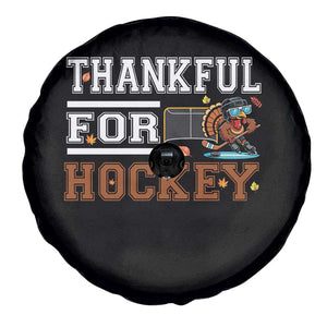 Thankful For Hockey Spare Tire Cover Funny Thanksgiving Ice Hockey Gift - Print Your Wear